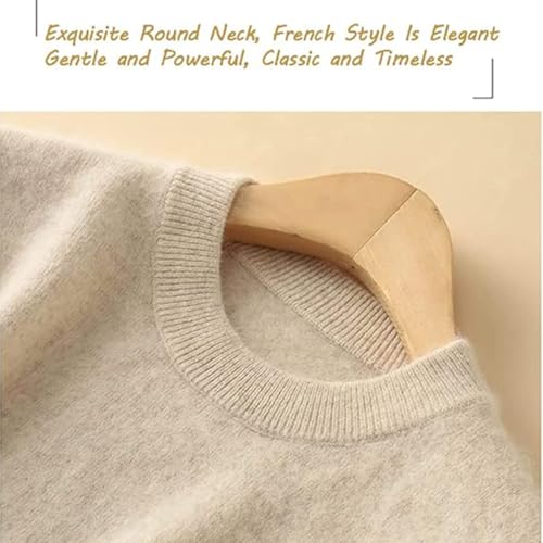Visulong Cashmere Sweaters, 2024 Fall Crew Neck Cashmere Sweaters for Women, Lightweight, Cozy, Warm, Soft4