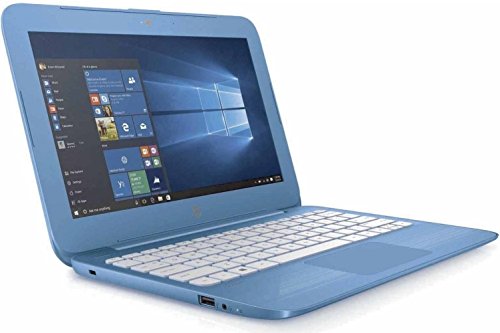 HP Stream 11.6 inch Flagship Laptop, Intel Celeron Core up to 2.48GHz, 4GB RAM, 32GB Solid State Drive, WiFi, Bluetooth, Webcam, USB 3.0, Windows 10 Home, Blue (Renewed)
