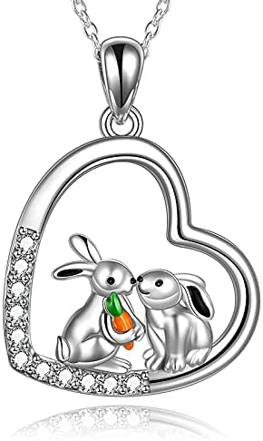 VENACOLY Necklace Sterling Silver Mermaid/Owl/Rabbit/Frog/Giraffe Jewellery Pendant Necklace Valentines Gifts for Women Sisters Daughter