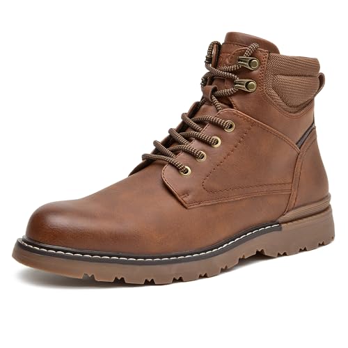 Men's Boots Casual Motorcycle Boots, Zipper Combat Boots, Ankle Dress Boots, Oxford Classic Chukka Boot for Men