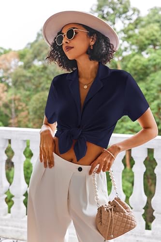 Image of Ekouaer Pajamas Set for Women Short Sleeve Sleepwear Button Down Pjs Lounge Sets Soft Nightwear