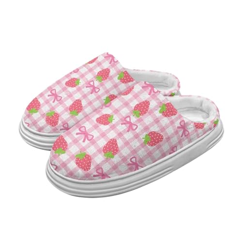 Women's Full Toe Plush Slippers Casual Thick House Shoes Slip on Slipper Open Back Home Shoes for Women