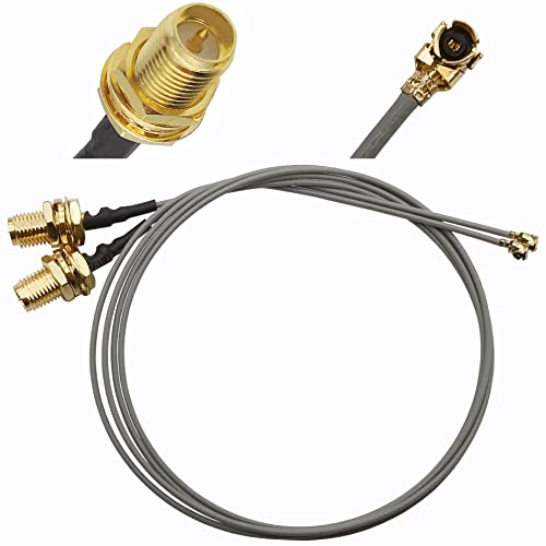 Tenmory U.FL to RP-SMA Female Cable Mini PCI UFL to SMA Ipex Connector Pigtail WiFi Antenna Extension Cable (20 inch 2 Pcs)