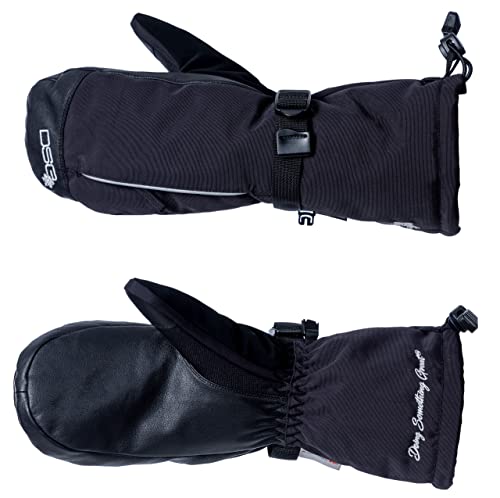 DOING SOMETHING GREAT (DSG Outerwear) Women's Snowmobile Trail Mittens 3.0 (X-Large, Black)