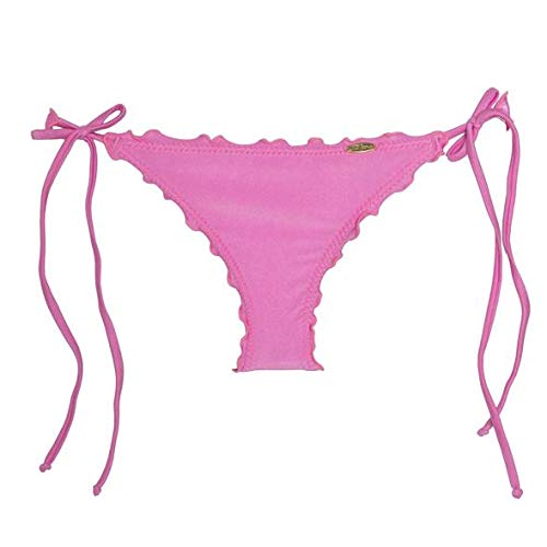 Luli Fama Cosita Buena - Wavey Brazilian Tie Side Ruched Back-LBC - M/Pink up Pink