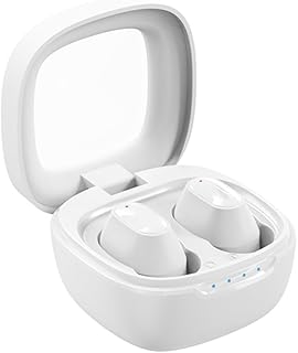 سماعة لاسلكية داخل الاذن - تعمل باللمس مزودة بميكروفون عالي الدقة. صوت استيريو HD / موديل XT62 – لون ابيض