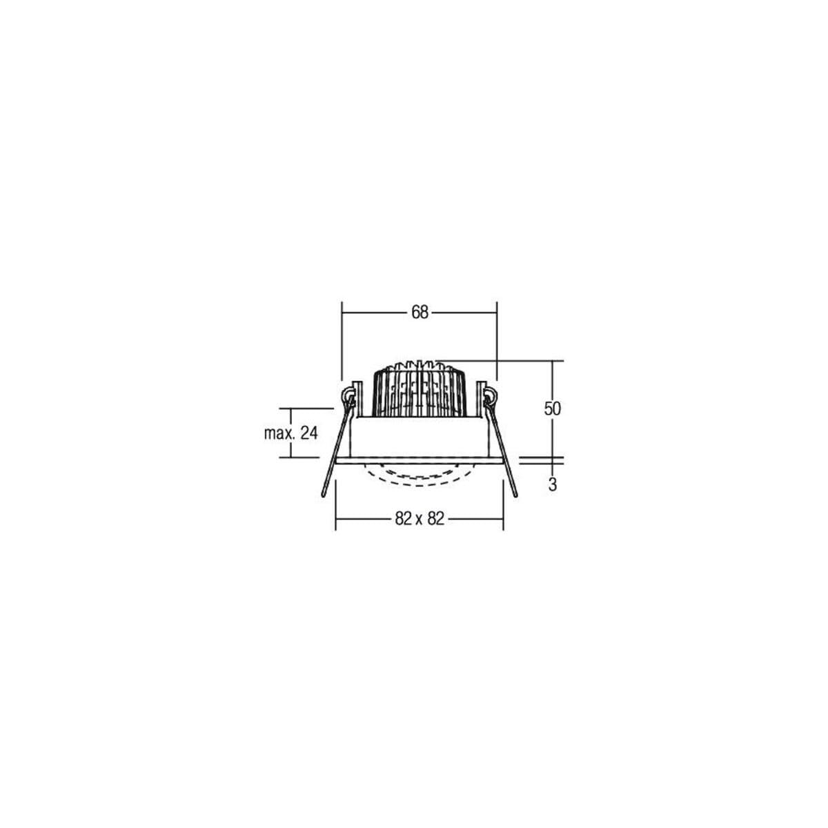 Brumberg Foco empotrable LED IP65 1800-3000K titanio - Downlight/spot/floodlight 1x6W