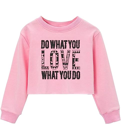 G-Amber Girls Crop Tops Sweatshirts Kids Cute Long Sleeve
