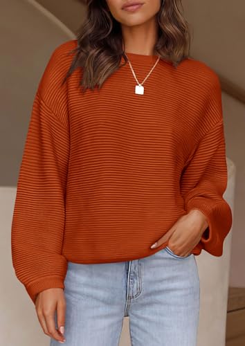 PRETTYGARDEN Womens Fall Sweaters 2025 Casual Loose Crewneck Ribbed Long Sleeve Top Knit Pullover Sweater3