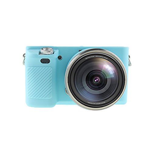 Hellowpower Snoy A6000 Camera Housing Camera Body Case Cover Soft Silicone Protective Accessory Rubber Detachable Protection Camera Bag For Sony A6000 Digital Camera (Blue) #TOP13