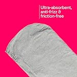 Conair Cotton Hair Towel Wrap & Twist for Women, Fast Drying Ultra-Absorbent Hair Plop for All Types and Lengths, Turban-Style Cotton Towel Helps Maintain Natural Curl Style, Gray - Image 3