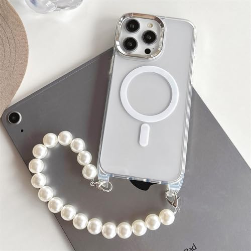 Dragonne en perles de luxe et coque transparente antichoc pour votre iPhone 12 Pro
