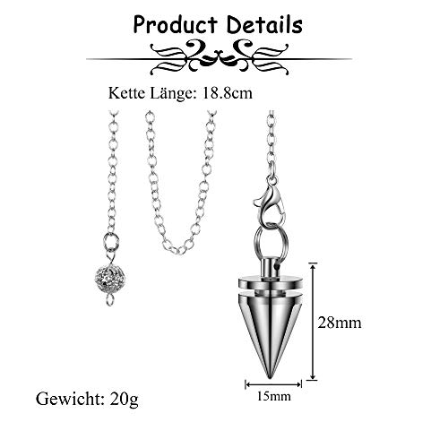 Pendel Jovivi Kupfer mit Kette für Radiästhesie und Esoterik