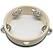 Jiozermi 6 Inch Wood Tambourines for Adults Church, Handheld Tambourines with Jingle Bells Educational Musical Instruments, Adults, Church, School and Party