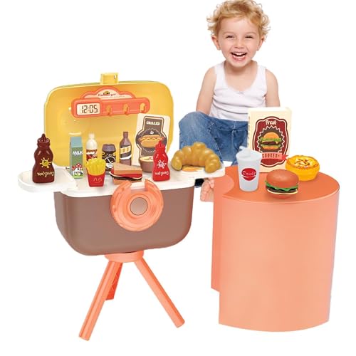 Juego de juegos de cocina para niños, cocina de juguete,Hignos de cocina de juguete de cocina en de cámara | La fiesta colorida favorece accesorios, fingir comida para cocinar para el Día de Acción de