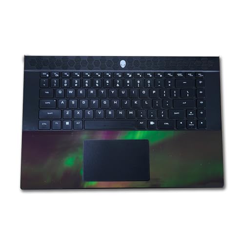Image of Laptop Skin Compatible with Alienware M16 R2 (2024) - Aurora Borealis - Premium 3M Vinyl Protective Wrap Decal Cover - Easy to Apply | Crafted in The USA by MightySkins