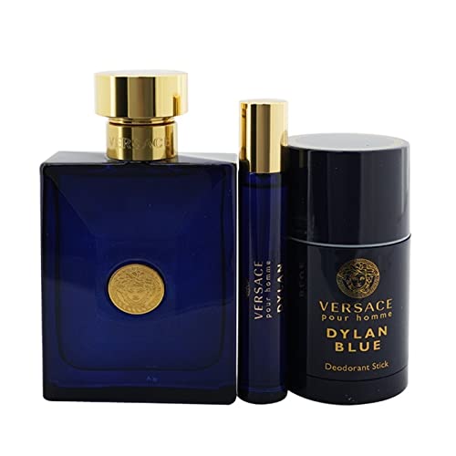 Versace Dylan Blue 3-Pieces Set For Men , 6.2 Ounce #TOP1