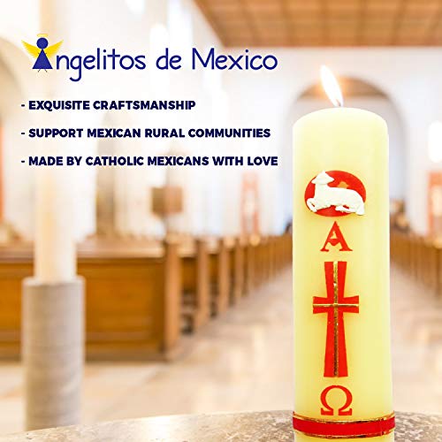Printed Easter Paschal Candle Lent Sheep Alpha Omega Cirio Pascual Semana Santa Holy Week #TOP3