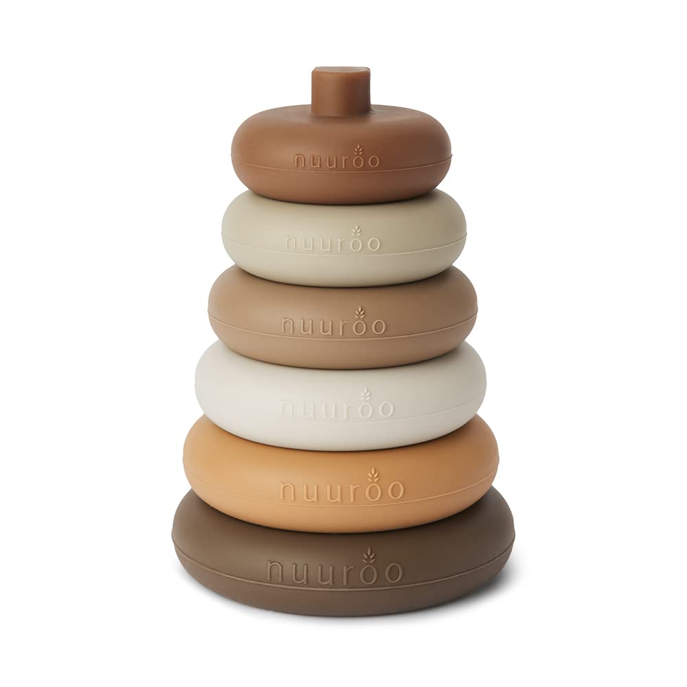 Sasha Silicone Activity Stacking Toy - Brown Color Mix