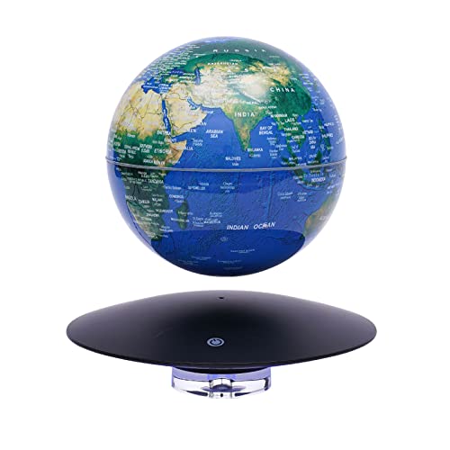 Floating Globe Lamp,6" World Geographic Globes Anti Gravity 360 Rotating World Map With Led Light Magnetic Levitating Globe Home Office Desk Decor Creative Birthday Gifts #TOP11