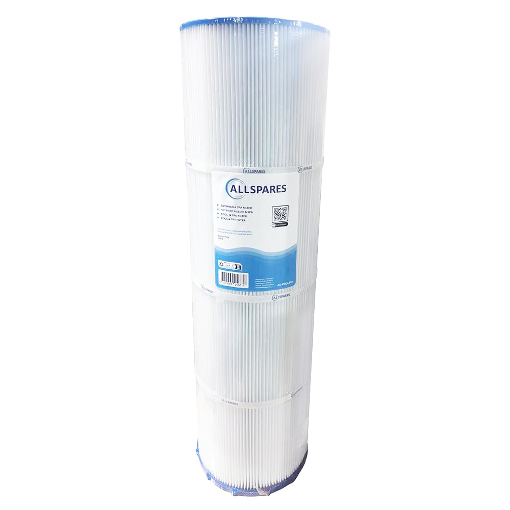 AllSpares Filtre pour spa, filtre pour piscine, cartouche filtrante pour spa de rechange pour Weltico C6 | 62616 | Filtre en fibre | 180 x 645 mm | ouverture 50 mm | Poignée fermée en haut