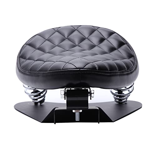 Image of DREAMIZER Motorcycle Seat Cushion Driver Solo Seats with Spring Bracket PU Leather Compatible with Harley Honda Yamaha Kawasaki Sportster Iron 883 1200 Chopper Bobber Cafe Racer