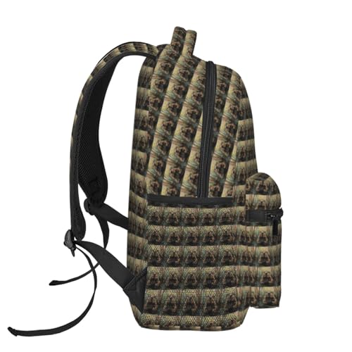 Mochila de ocio unisex Beaver Print ligera para viajes y diario 3