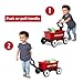 Radio Flyer My 1st Wagon 2-in-1 Walker & Pull Wagon with Beach and Garden Tools for Toddlers Ages 1-4, Red