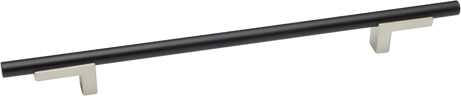 A2803-8-MN-MB - 8 Pull Smooth Bar, Matte Nickel-Matte Black