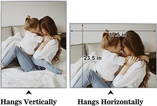 Frametory, 18X24 Aluminum Frame - Sawtooth Hanger, Swivel Tabs, Spring Clips - Portrait/Landscape Display Great For Photos, Artworks, Posters, Puzzle (Silver, 1 Pack) #TOP4