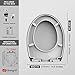 Ibergrif Toilettendeckel mit Absenkautomatik O WC Sitz Einfache Montage und Sauber,Klodeckel Quick-Release-Funktion,Anti... für die Meiste Toilette,Belastbarkeit von 150kg,Weiß,M41002