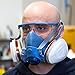 Breath Buddy Respirator Mask With Filters & Safety Glasses | Reusable Professional Breathing Protection Against Dust, Pollen & Organic Vapors | Half Mask Respirator With Pair of Cartridges & Filters