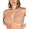 HSIA Minimizer Bras for Women Enchante Full Coverage Underwire Bras Plus Size Lifting Floral Lace Bra for Heavy Breast, Warm Beige, 36DDD