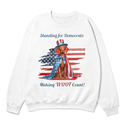 Democratic Dog Making Woof Count Election 2024 Adult Youth T-Shirt Hoodie Sweatshirt