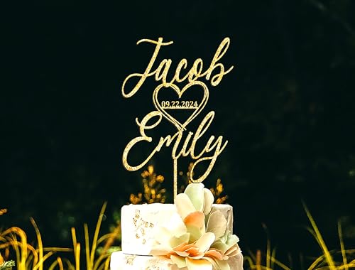 Custom Cake topper for Wedding, Personalized cake topper, Rustic wedding cake topper, Custom Mr Mrs cake topper, Anniversary Cake toppers - Thumbnail 7