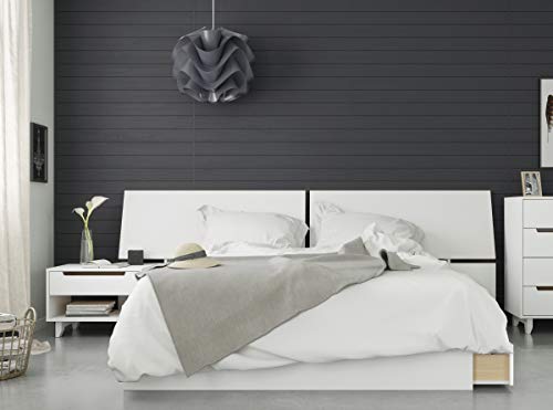 Nexera Nuage 3 Piece Queen Size Bedroom Set, White #TOP20