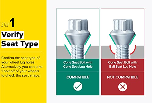 4Pcs Locking Silver Lug Bolts 12X1.5 With 2 Socket Keys (26Mm Oem Shank Length) Cone Seat Compatible With Bmw 128I 135I 318I 320I 325I 328I 335I M3 525I 528I 530I 535I M5 Z3 Z4 E36 E46 E60 E90 E92 E93 #TOP2