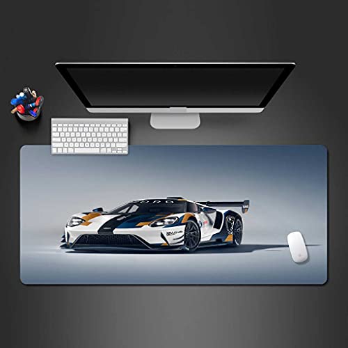 KJXNED Tapis de Souris Gaming Mouse Pad Multifonction XXL Grand Sous Main Bureau 700x300 mm Voiture De Sport À Technologie Moderne 3D avec Revers en Caoutchouc Antidérapant - pour Gamer Bureau et Mais