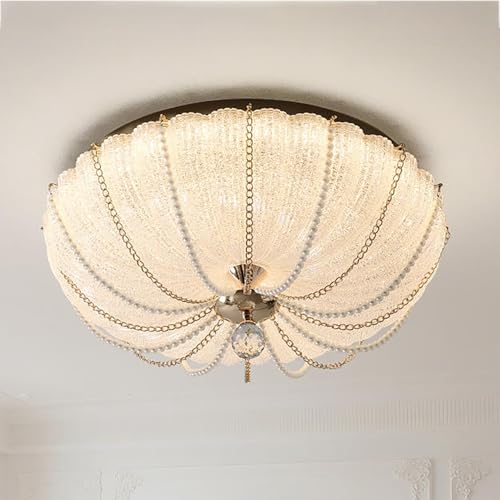 Plafonnier LED cristal pour salon sombre, lustre moderne encastré anti-éblouissement