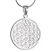 Produktbild Vinani Anhänger Lebensblume Blume des Lebens Mandala klein mit Schlangenkette 50 cm Sterling Silber 925 Kette Italien ALB-S50