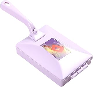 kaxue Cleaning Brush, Carpet Crumbs Table Brush Manual Crumb Cleaner Handheld Double Roller Sweepers for Home Bedroom Office Carpet Debris Purple