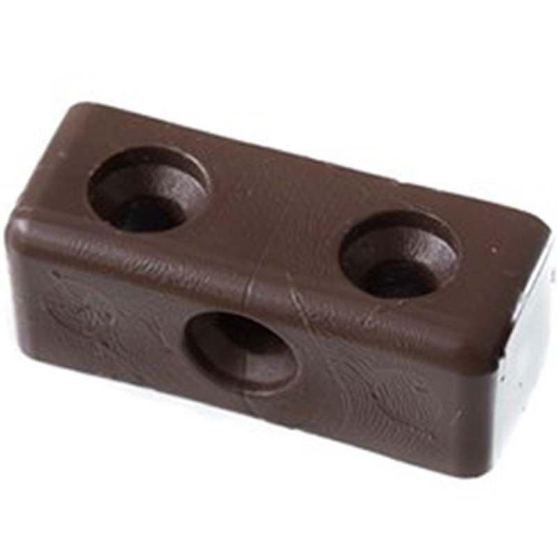 Furniture Cabinet KD Knockdown Fitting Fixing Connectors Modesty Block in 5 Clrs (Brown, 50 Blocks)