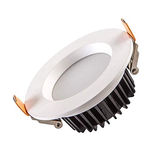 Downlights LED de 5W y 3000K foco empotrable IP44 blanco cálido para techo de baño