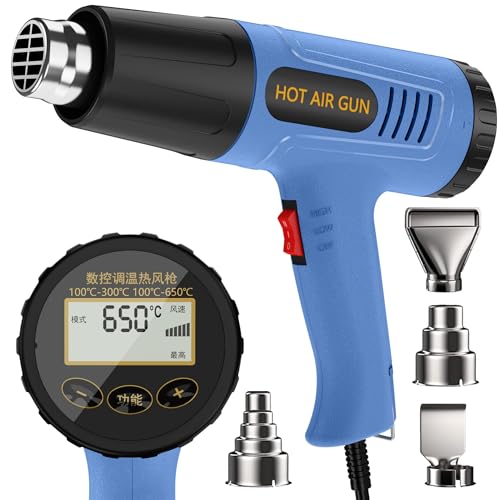 Weitieke Heat Gun Lcd Digital Display 212 & 1202℉ Dual-Lvel