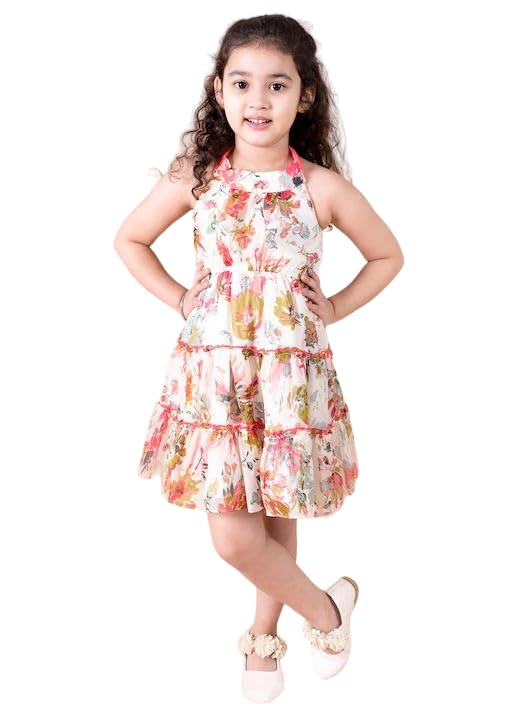 Image of Pspeaches Girl's Chiffon Knee-Length Dress