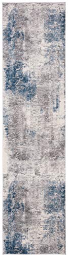 Tapis abstrait à poil court gris Invista 61 x 244 cm résistant et doux - 3
