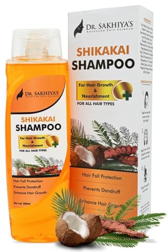 Image of Dr. Sakhiya's Shikakai Shampoo for Hair Growth & Nourishment Hair Fall Protection, Dandruff Control Makes Hair Shiny & Strong Suitable for All Hair Types 200ml