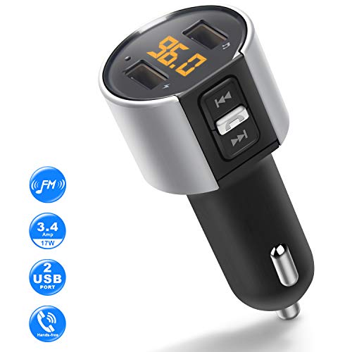 ZEEPORTE Bluetooth FM Transmitter for Car, Wireless Bluetooth FM Radio Adapter Car Kit