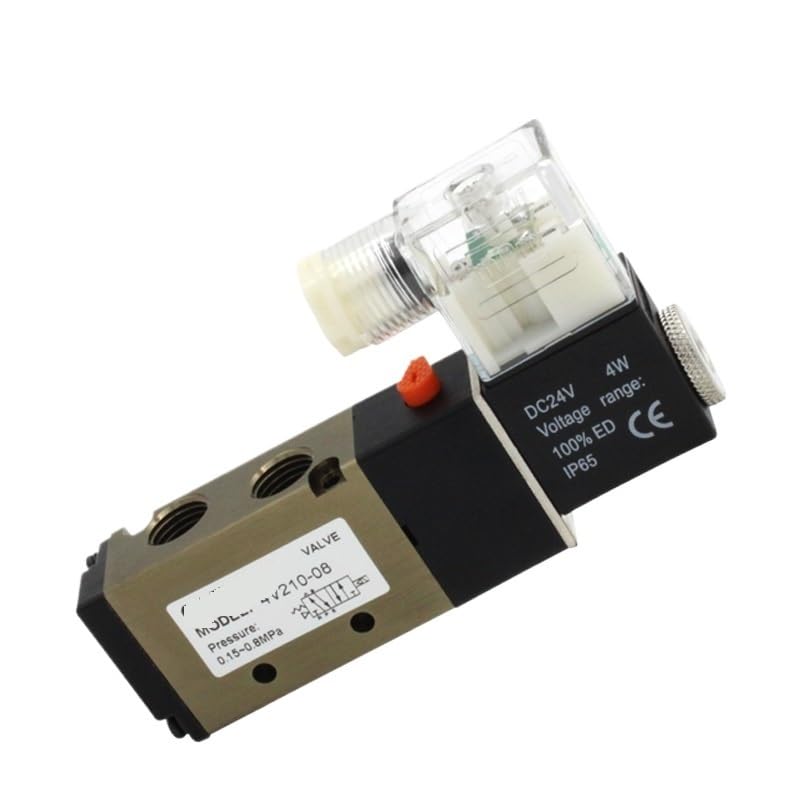 Électrovanne pneumatique 4V210-08 élimine les blocages de flux d'air avec ses 5 voies 1/4"