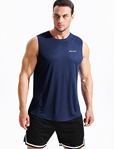 NELEUS Men's Dry Fit Workout Running Muscle Tank Top3